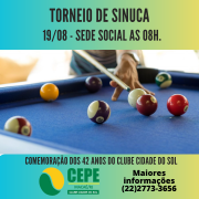 TORNEIO DE SINUCA